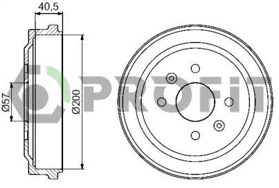 Тормозный барабан PROFIT 5020-0005