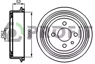 Тормозный барабан PROFIT 5020-0013