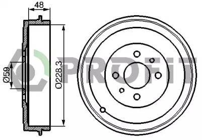 Тормозный барабан PROFIT 5020-0017