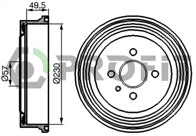 Тормозный барабан PROFIT 5020-0062