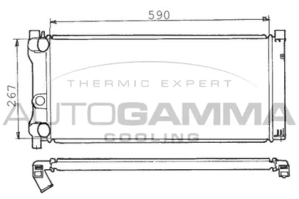 Радиатор, охлаждение двигателя AUTOGAMMA 100290