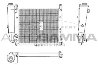 Радиатор, охлаждение двигателя AUTOGAMMA 100296