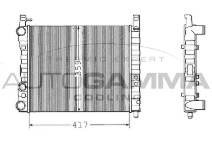 Радиатор, охлаждение двигателя AUTOGAMMA 100299