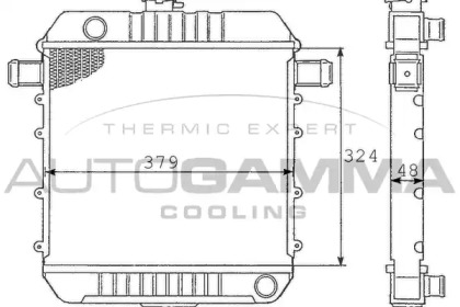 Радиатор, охлаждение двигателя AUTOGAMMA 100653
