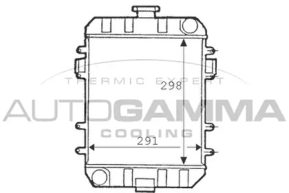 Радиатор, охлаждение двигателя AUTOGAMMA 100680