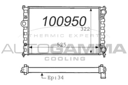 Теплообменник AUTOGAMMA 100950