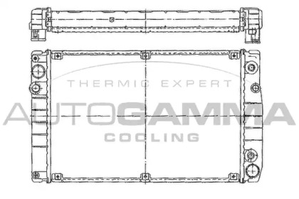 Радиатор, охлаждение двигателя AUTOGAMMA 101238