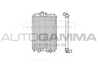 Радиатор, охлаждение двигателя AUTOGAMMA 102958