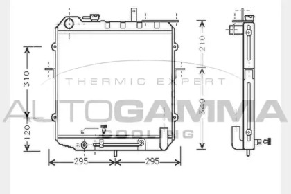 Радиатор, охлаждение двигателя AUTOGAMMA 104278