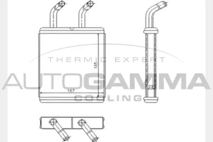 Теплообменник, отопление салона AUTOGAMMA 104388