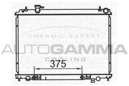 Радиатор, охлаждение двигателя AUTOGAMMA 104858