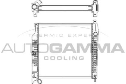 Радиатор, охлаждение двигателя AUTOGAMMA 105128