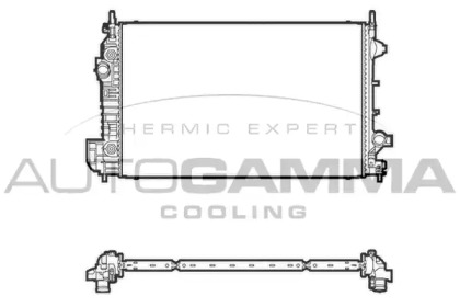 Радиатор, охлаждение двигателя AUTOGAMMA 105449