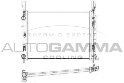 Радиатор, охлаждение двигателя AUTOGAMMA 105670