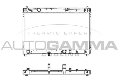 Радиатор, охлаждение двигателя AUTOGAMMA 105702