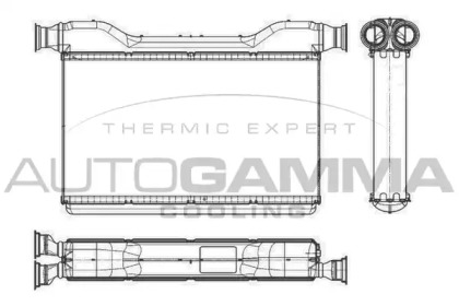 Теплообменник, отопление салона AUTOGAMMA 107014