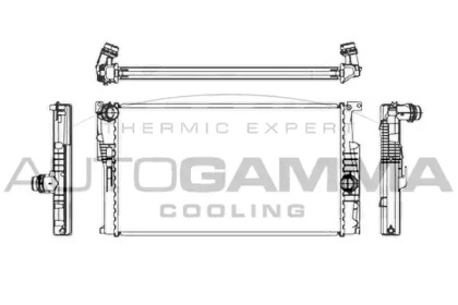 Радиатор, охлаждение двигателя AUTOGAMMA 107161