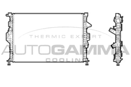 Радиатор, охлаждение двигателя AUTOGAMMA 107318