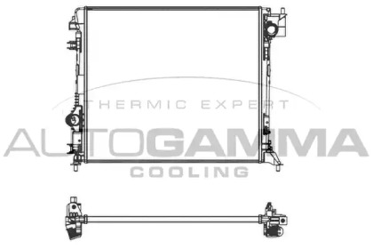 Радиатор, охлаждение двигателя AUTOGAMMA 107438