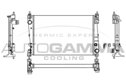 Радиатор, охлаждение двигателя AUTOGAMMA 107619