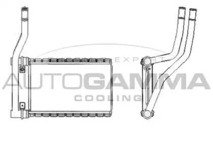 Теплообменник, отопление салона AUTOGAMMA 107632