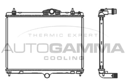 Радиатор, охлаждение двигателя AUTOGAMMA 107674