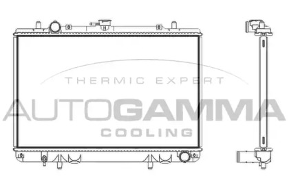 Радиатор, охлаждение двигателя AUTOGAMMA 107794