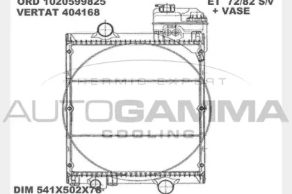 Теплообменник AUTOGAMMA 404168