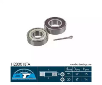 Комплект подшипника BTA H28001BTA