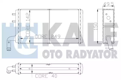 Теплообменник, отопление салона KALE OTO RADYATÖR 102600