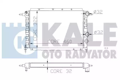 Радиатор, охлаждение двигателя KALE OTO RADYATÖR 162500