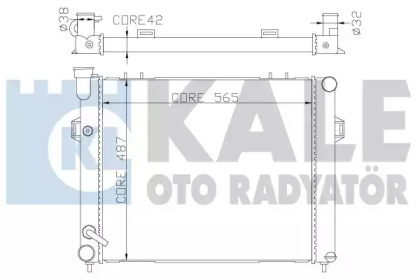 Радиатор, охлаждение двигателя KALE OTO RADYATÖR 342075