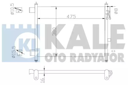 Конденсатор, кондиционер KALE OTO RADYATÖR 342435