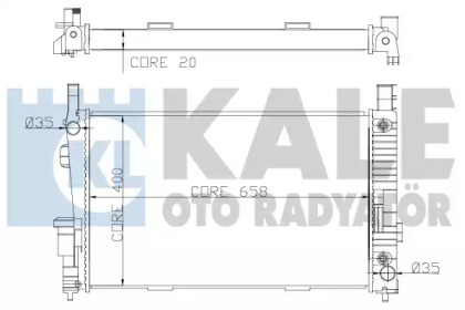 Радиатор, охлаждение двигателя KALE OTO RADYATÖR 361700