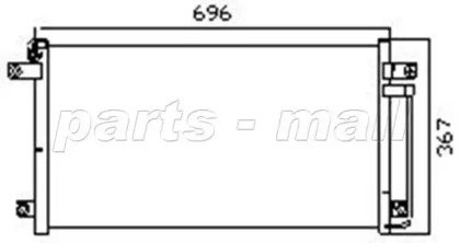 Конденсатор, кондиционер PARTS-MALL PXNCD-002