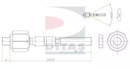 Шарнир DITAS A2-5403