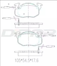 Комплект тормозных колодок DITAS DFB1154