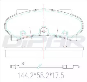 Комплект тормозных колодок DITAS DFB1294