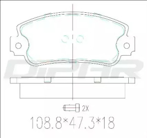 Комплект тормозных колодок DITAS DFB1297