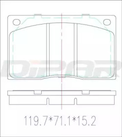 Комплект тормозных колодок DITAS DFB1386