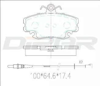 Комплект тормозных колодок DITAS DFB1400