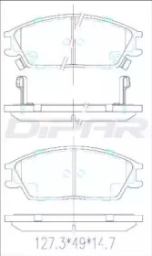 Комплект тормозных колодок DITAS DFB2286