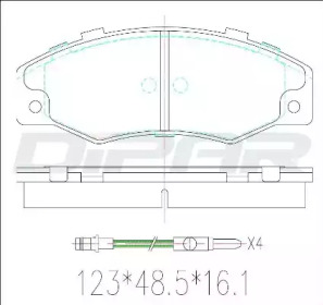 Комплект тормозных колодок DITAS DFB2306