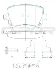 Комплект тормозных колодок DITAS DFB2388