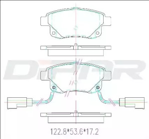 Комплект тормозных колодок DITAS DFB2573