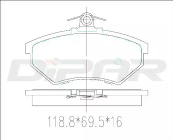 Комплект тормозных колодок DITAS DFB2596