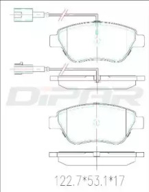 Комплект тормозных колодок DITAS DFB2654