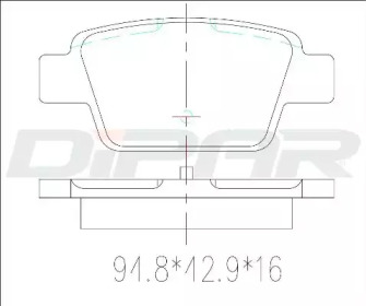 Комплект тормозных колодок DITAS DFB2658