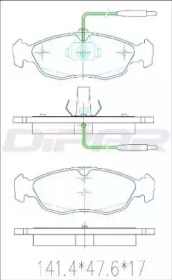 Комплект тормозных колодок DITAS DFB2708