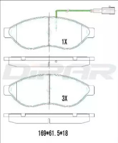 Комплект тормозных колодок DITAS DFB2714